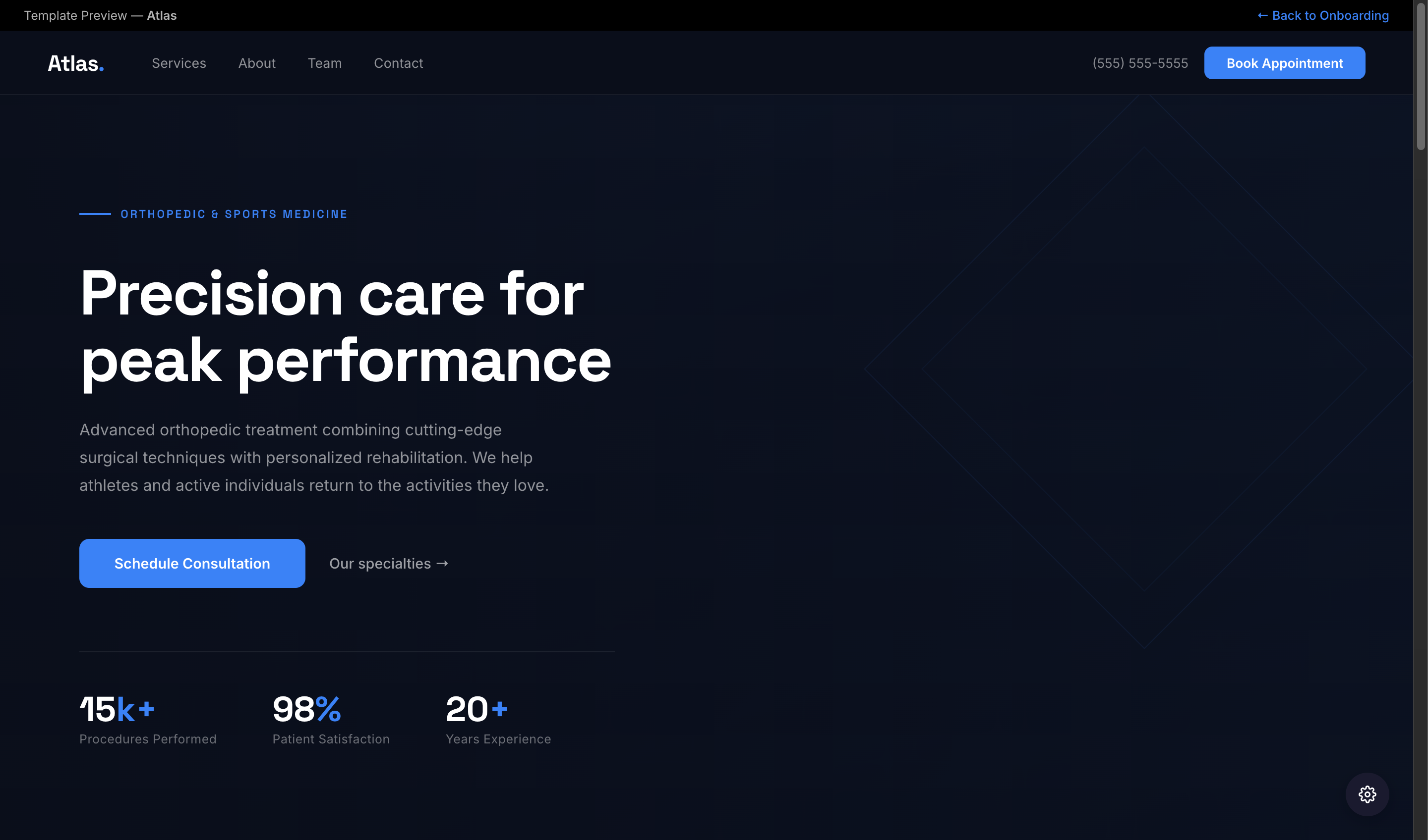 Atlas template preview