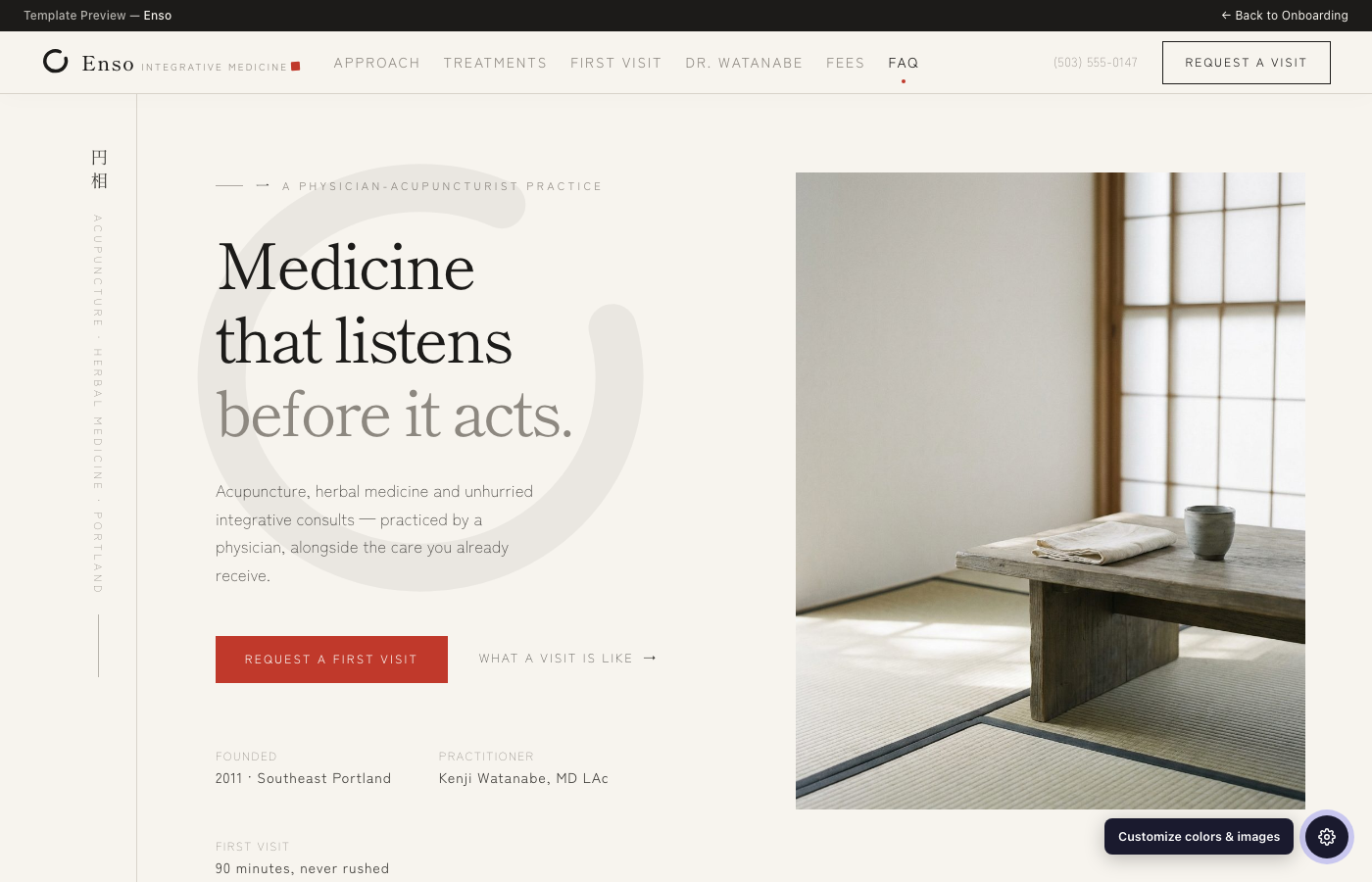 Enso website preview
