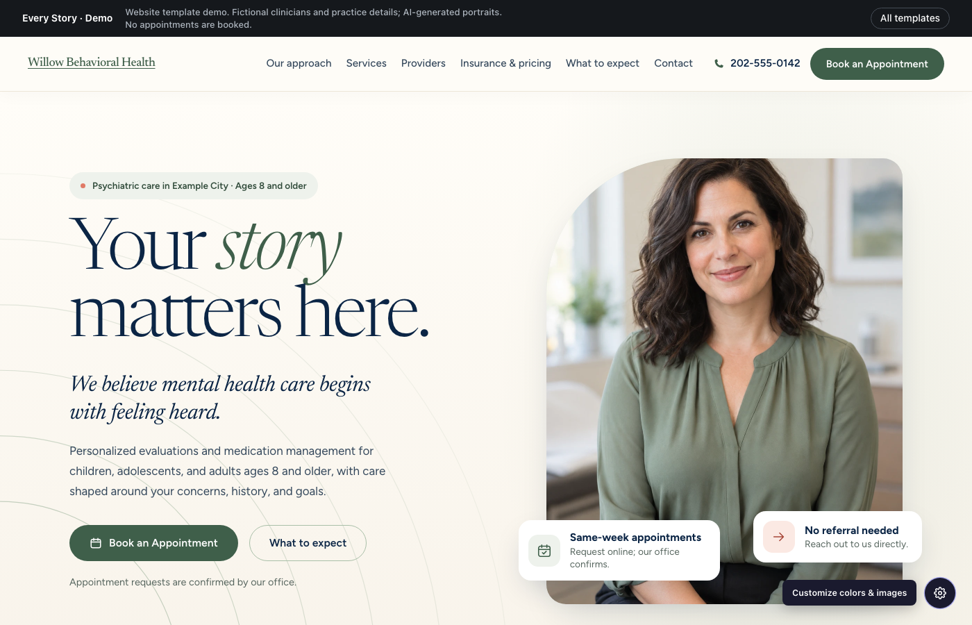 Every Story website preview