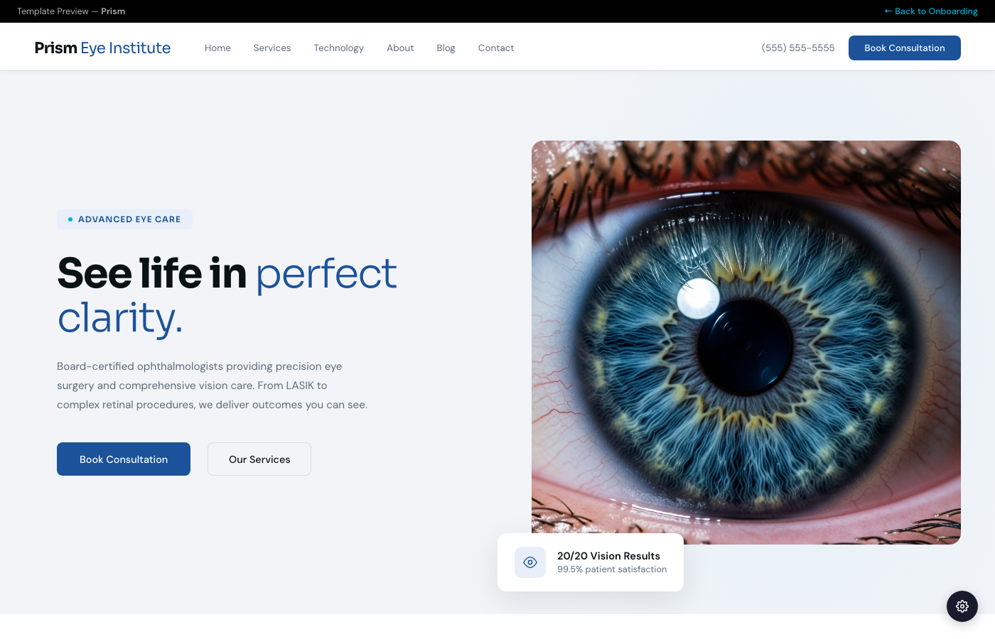 Prism template preview