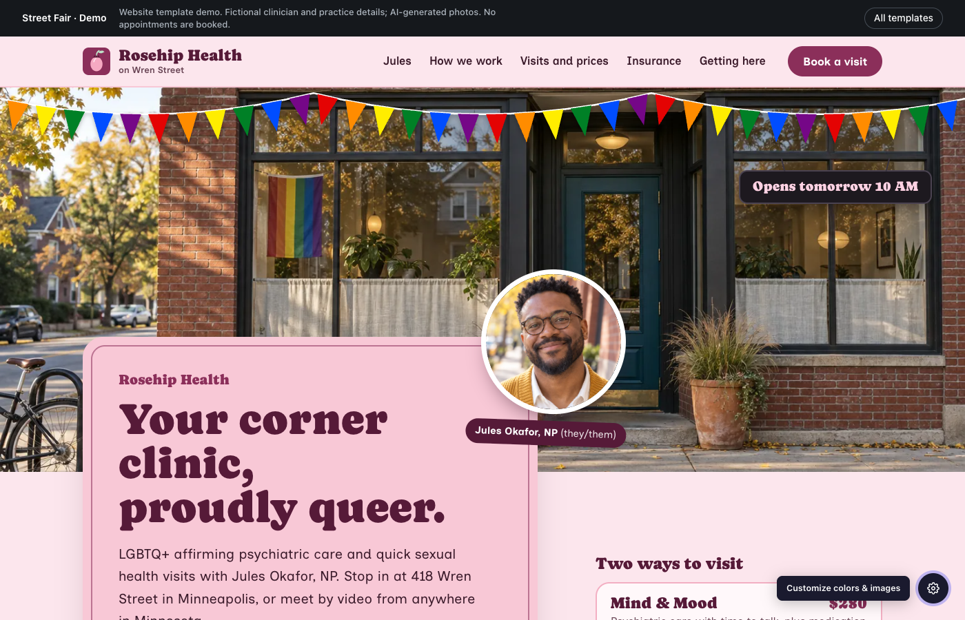 Street Fair website preview